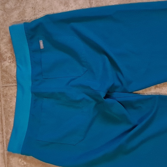 Figs Teal Zamora Technical Collection Scrub Pants Size M Straight Leg Drawstring - Picture 4 of 8